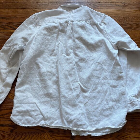 Flint and Tinder Men's XXL White Hemp Blend Button Up Long Sleeve Shirt - Picture 8 of 8